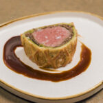 Beef Wellington plated